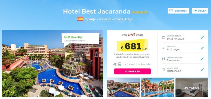 hotel-best-jacaranda-tenerife-spanje-korting