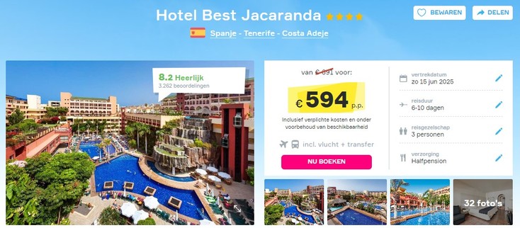 hotel-best-jacaranda-tenerife-spanje-korting